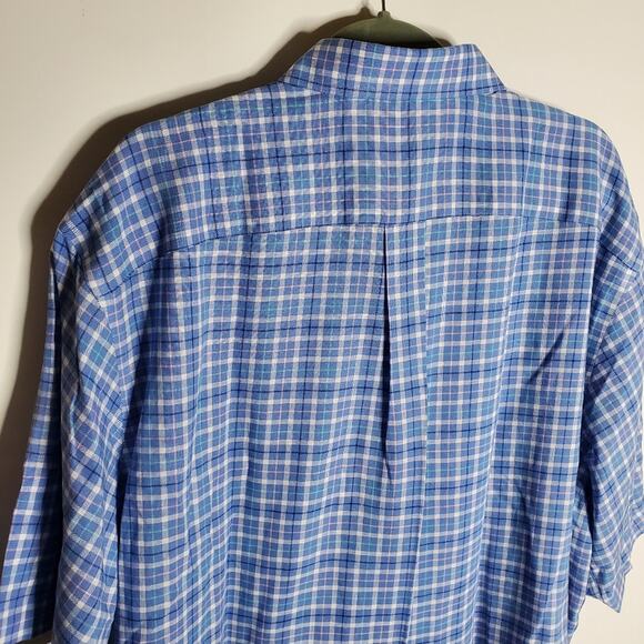 Daniel Cremieux Signature Collection Blue plaid shirt Size XXL NWT - Picture 7 of 9
